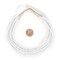 The Bead Chest White Ghana Glass Beads 4mm African Seed 25 Inch Strand Handmade